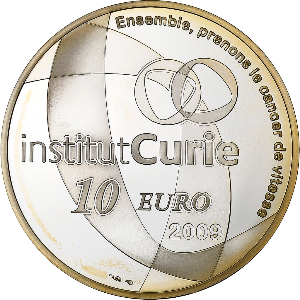 Frankrijk, 10 Euro, Institut Curie, 2009, Paris, Zilver, UNC-, KM:1611
