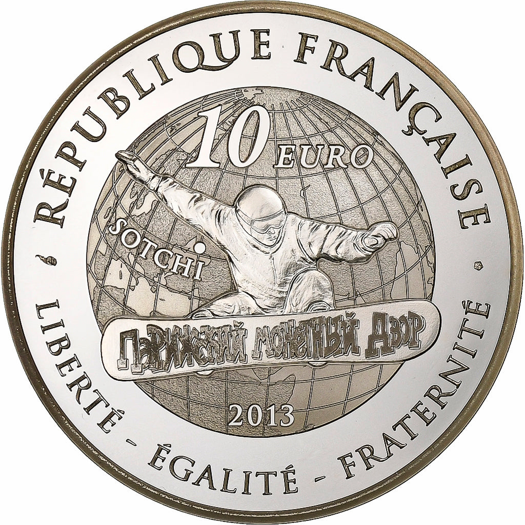 Frankreich, 10 Euro, Jeux d'Hiver 2013 - Snowboard, PP, 2013, Paris, Silber, UNZ