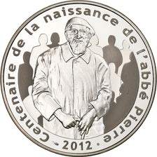 Frankreich, 10 Euro, abbé Pierre, 2012, Paris, Silber, UNZ, KM:1895