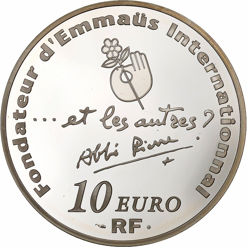 Frankreich, 10 Euro, abbé Pierre, 2012, Paris, Silber, UNZ, KM:1895