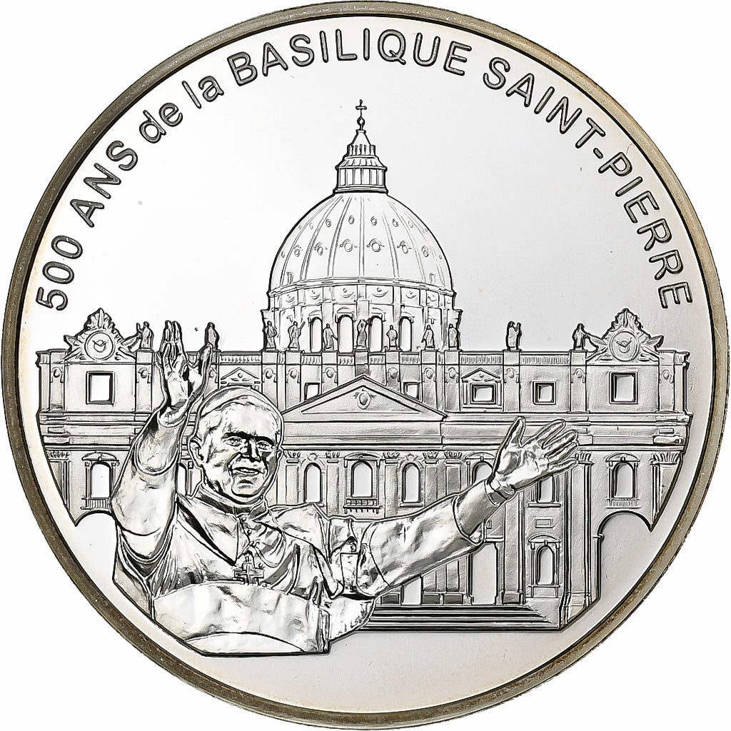 Francia, 1-1/2 Euro, 500 ans de la Basilique Saint-Pierre, 2006, Paris, Plata