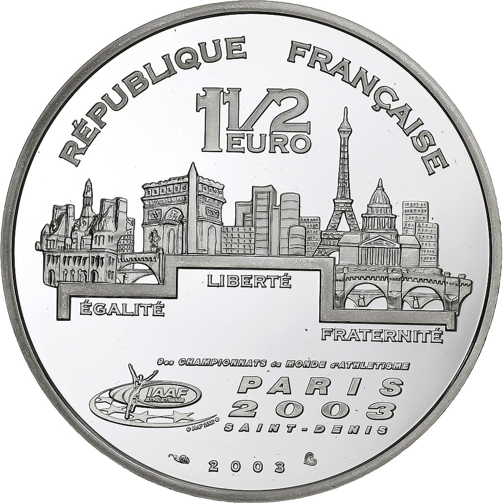 Francia, 1-1/2 Euro, Championnat du Monde d'Athlétisme Saint-Denis, 2003