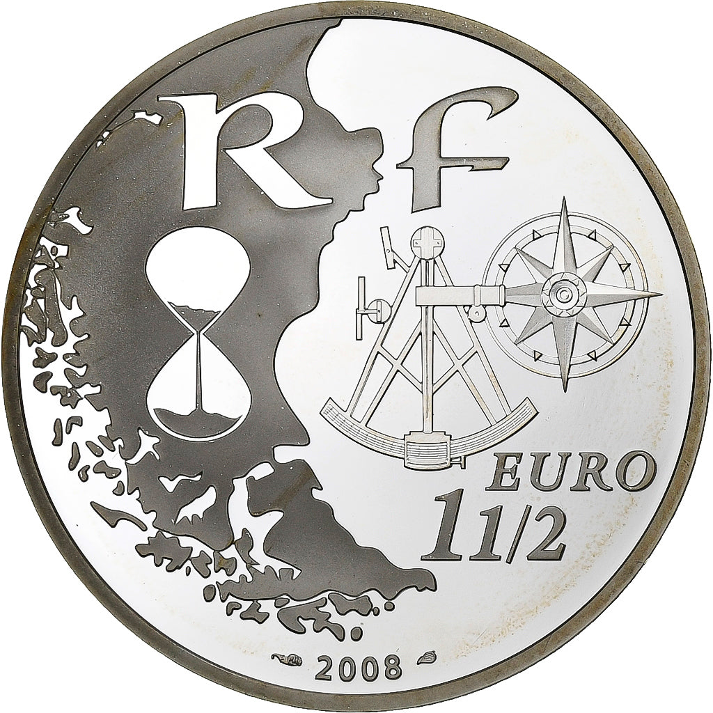 France, 1-1/2 Euro, L'Armada Rouen 5-14 Juillet, 2008, Paris, Argent, SPL