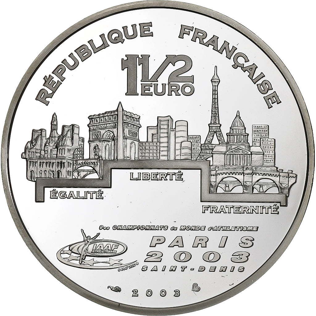 Francia, 1-1/2 Euro, Championnat du Monde d'Athlétisme Saint-Denis, 2003