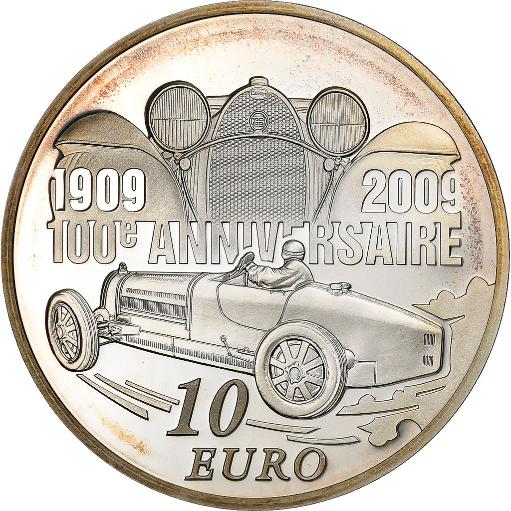 Francia, 10 Euro, Ettore Bugatti, 2009, Paris, Argento, SPL, KM:1606