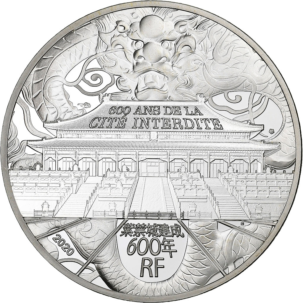 Francia, 10 Euro, 600 Ans de la Cité Interdite, 2020, Paris, Argento, SPL