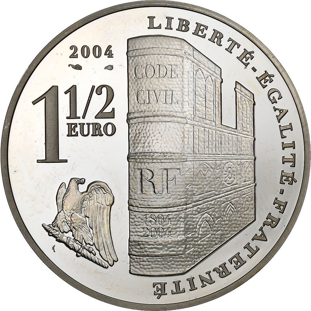 Frankrijk, 1-1/2 Euro, Bicentenaire du Couronnement de Napoléon Ier, 2004