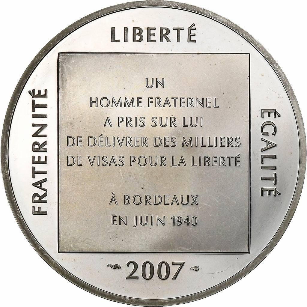 Francia, 1-1/2 Euro, Aristides de Sousa Mendes, 2007, Paris, Argento, SPL