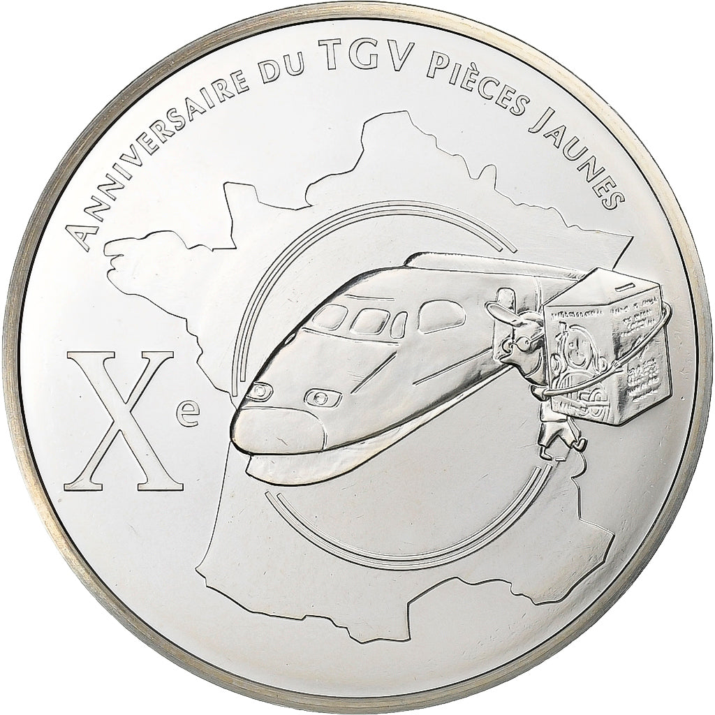 Frankrijk, 1/4 Euro, TGV Pièces Jaunes, 2006, Paris, Zilver, UNC-, KM:1457