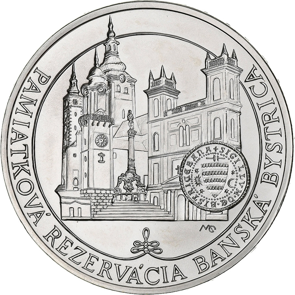 Slovakia, 20 Euro, Château de la Ville de Banska, 2016, Silver, MS(63)