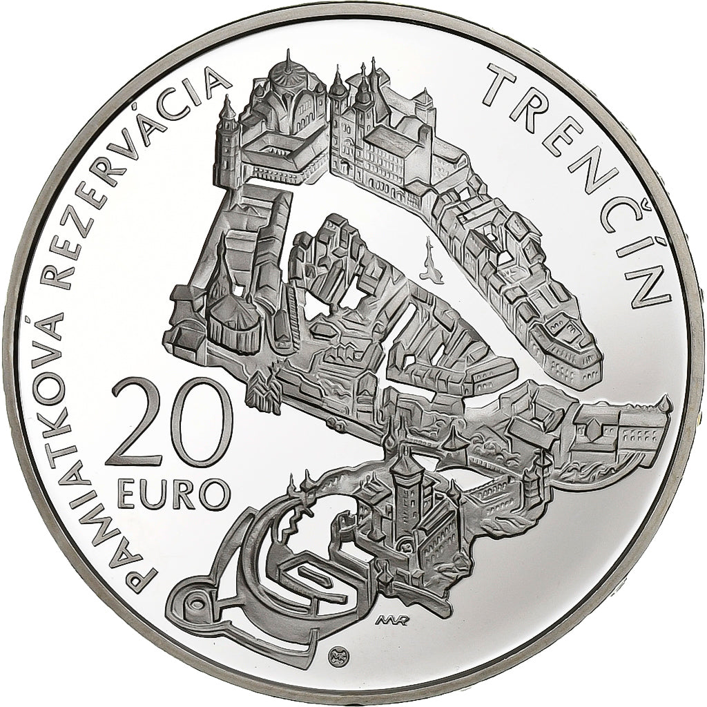 Eslovaquia, 20 Euro, 2012, Château de Trencin, Plata, SC