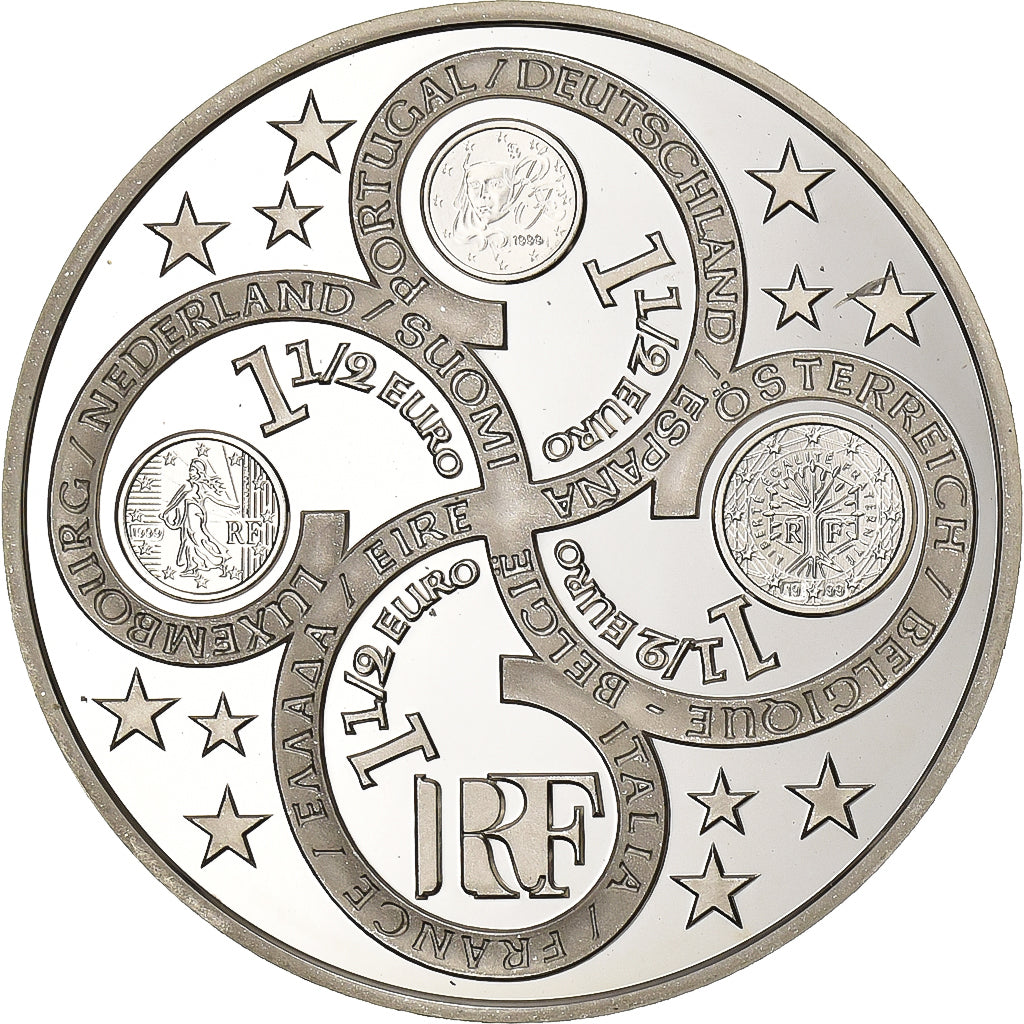 Francia, 1-1/2 Euro, Europa, 2003, Paris, Plata, SC, KM:1338