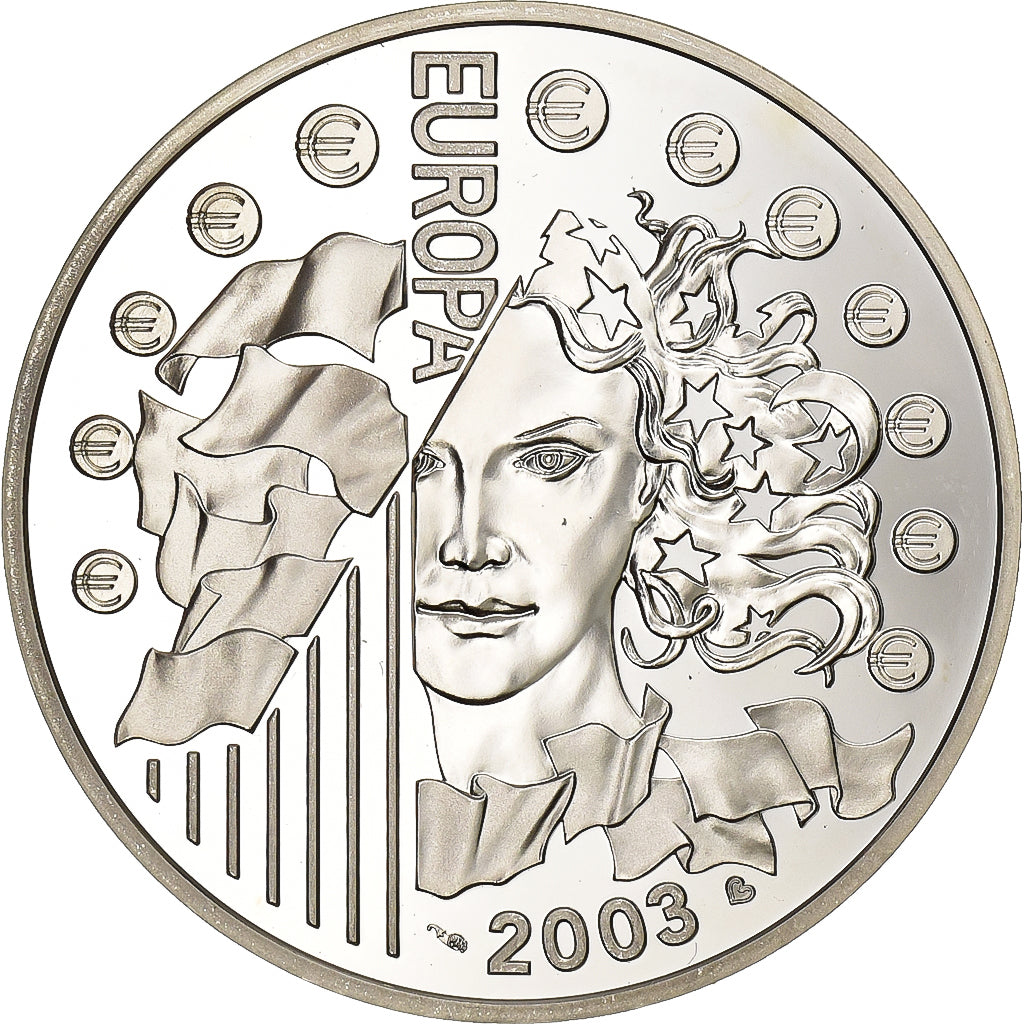 Francia, 1-1/2 Euro, Europa, 2003, Paris, Plata, SC, KM:1338