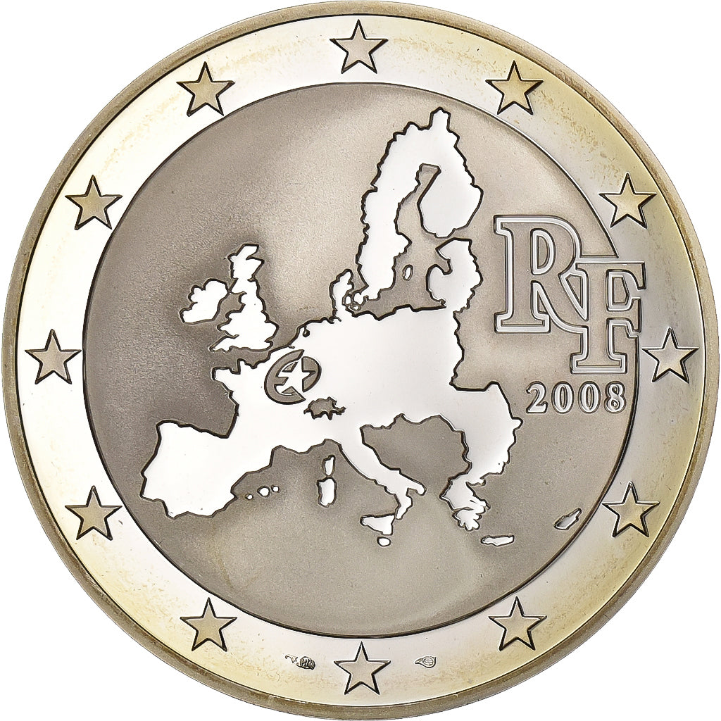 Frankrijk, 1-1/2 Euro, Parlement européen, 2008, Paris, Zilver, UNC-, KM:1532
