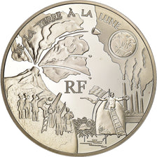 France, 1-1/2 Euro, De la Terre à la Lune, Jules Verne, 2005, Paris, Argent