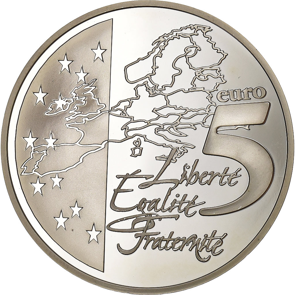 França, 5 Euro, Monnaie de Paris, La Semeuse, Proof, 2003, Paris, Prata, MS(63)