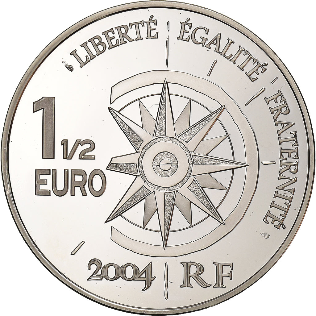 Frankrijk, 1-1/2 Euro, Japon Extrême - Orient, 2004, Paris, Zilver, UNC-