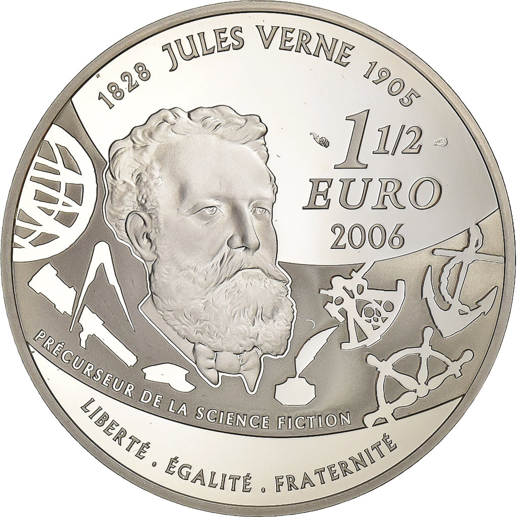 France, 1-1/2 Euro, Michel Strogoff, 2006, Paris, Silver, MS(63), KM:1447