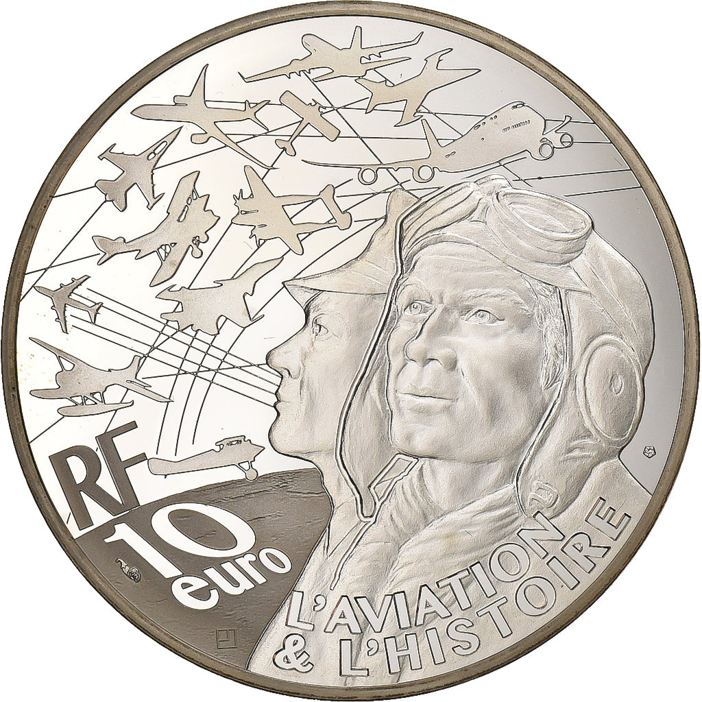 Frankreich, 10 Euro, L'Aviation et L'Histoire, PP, 2018, Paris, Silber, UNZ