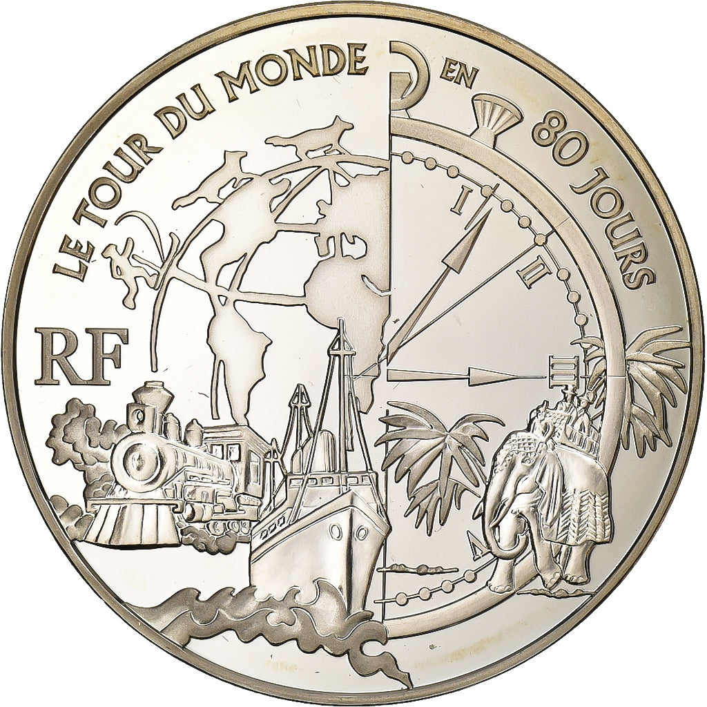 Francia, 1-1/2 Euro, Tour du Monde en 80 Jours, Jules Verne, 2005, Paris