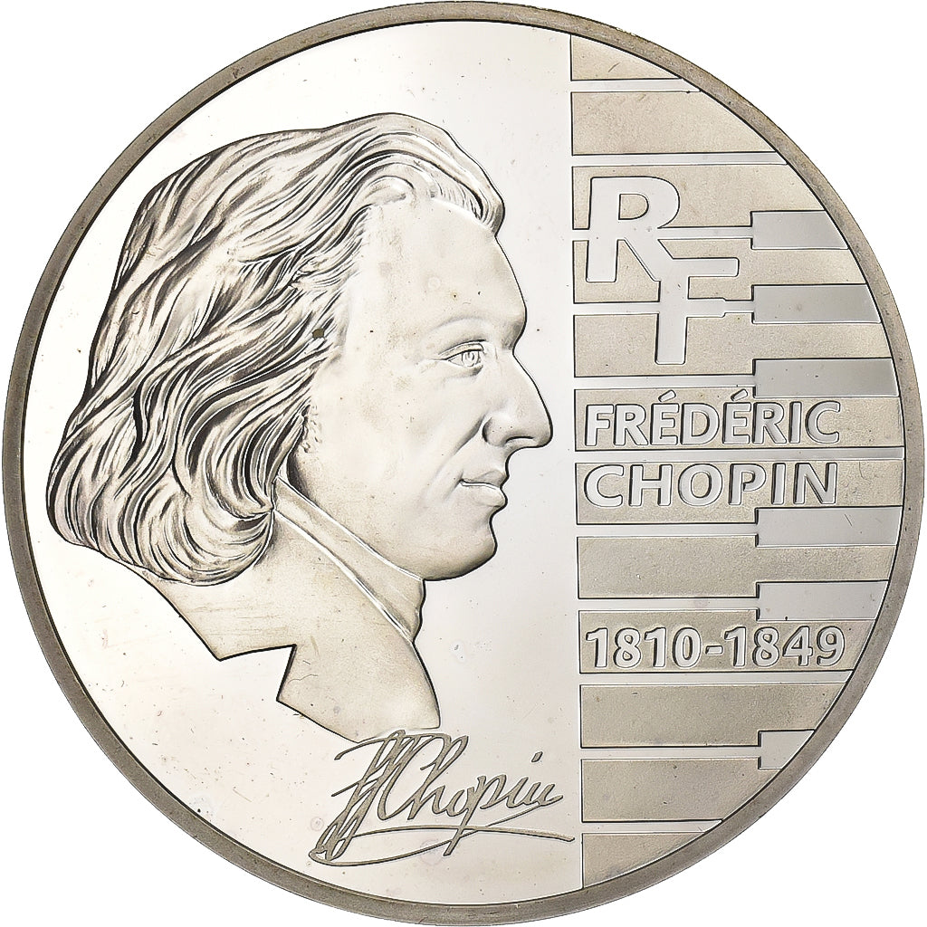 Frankrijk, 1-1/2 Euro, Frédéric Chopin, 2005, Paris, Zilver, UNC-, KM:2027