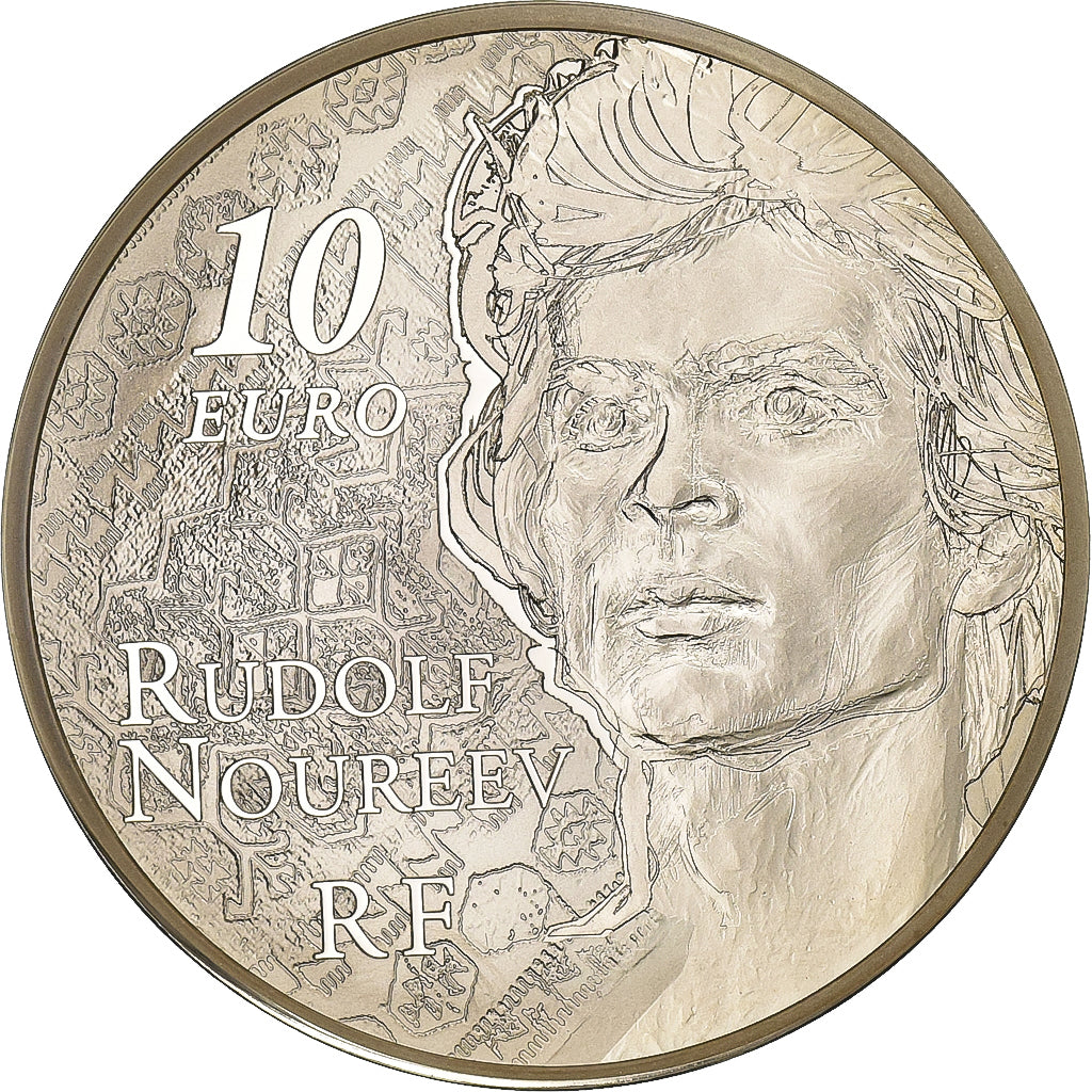 France, 10 Euro, Rudolf Noureev, 2013, Paris, Silver, MS(63), KM:2095