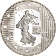 France, 1-1/2 Euro, Monnaie de Paris, La Semeuse, Proof, 2003, Paris, Silver