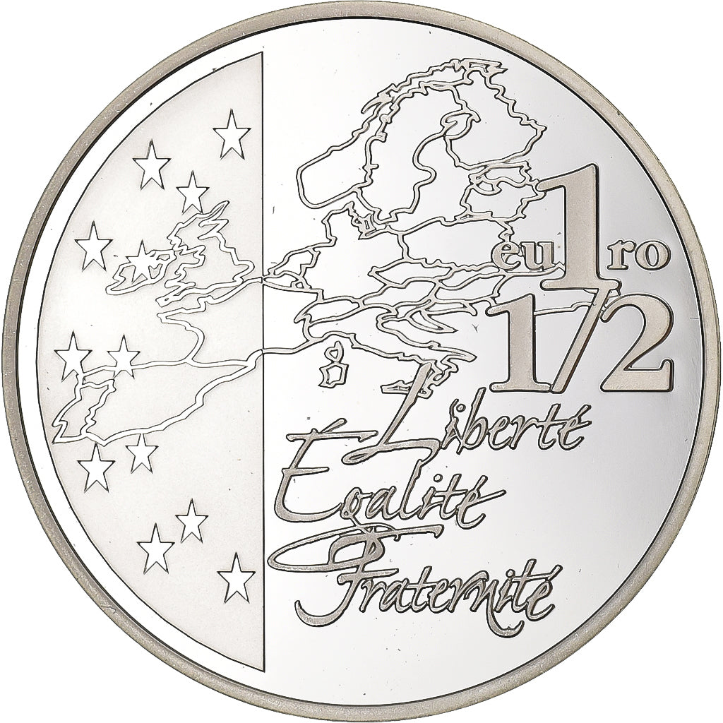 France, 1-1/2 Euro, Monnaie de Paris, La Semeuse, Proof, 2003, Paris, Silver