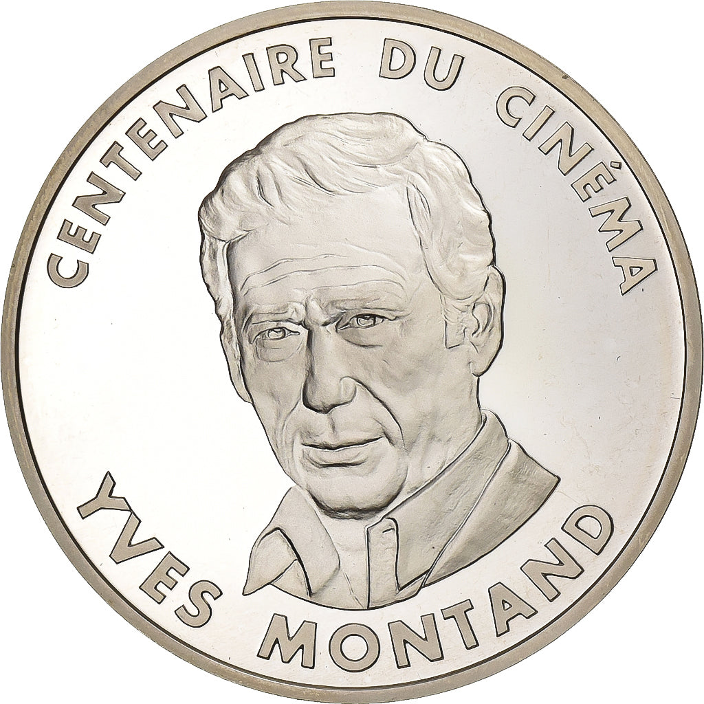 France, 100 Francs, Yves Montand, 1995, Paris, Silver, MS(63), KM:1104