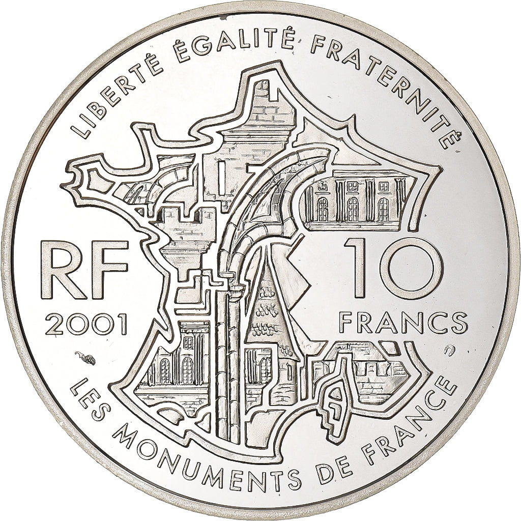 Francia, 10 Francs, Champs - Elysées - Etoile, 2001, Paris, Argento, SPL
