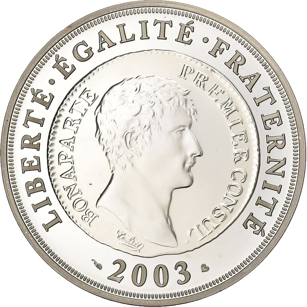Francia, 1-1/2 Euro, Bicentenaire du franc germinal, FS, 2003, Paris, Argento