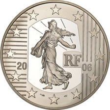 Francja, 1 1/2 Euro, Abolition de la peine de mort, Proof, 2006, Paris, Srebro