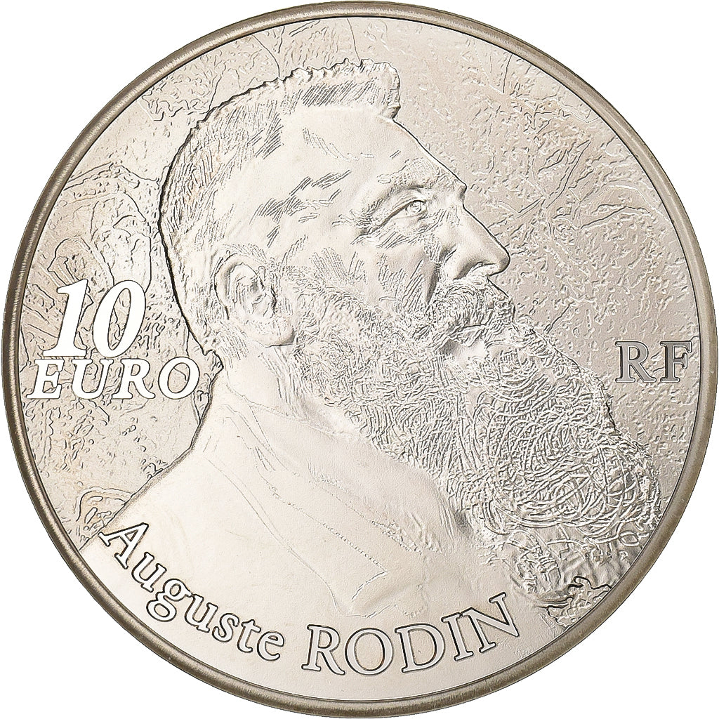 Francia, 10 Euro, Auguste Rodin, FS, 2017, Paris, Argento, SPL