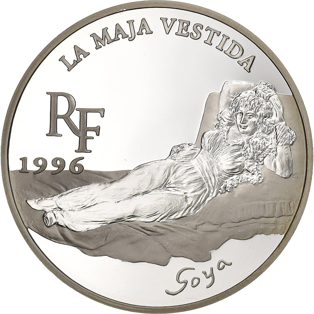 Frankreich, 10 Francs-1.5 Euro, La Maja Vestida, 1996, Paris, Silber, UNZ
