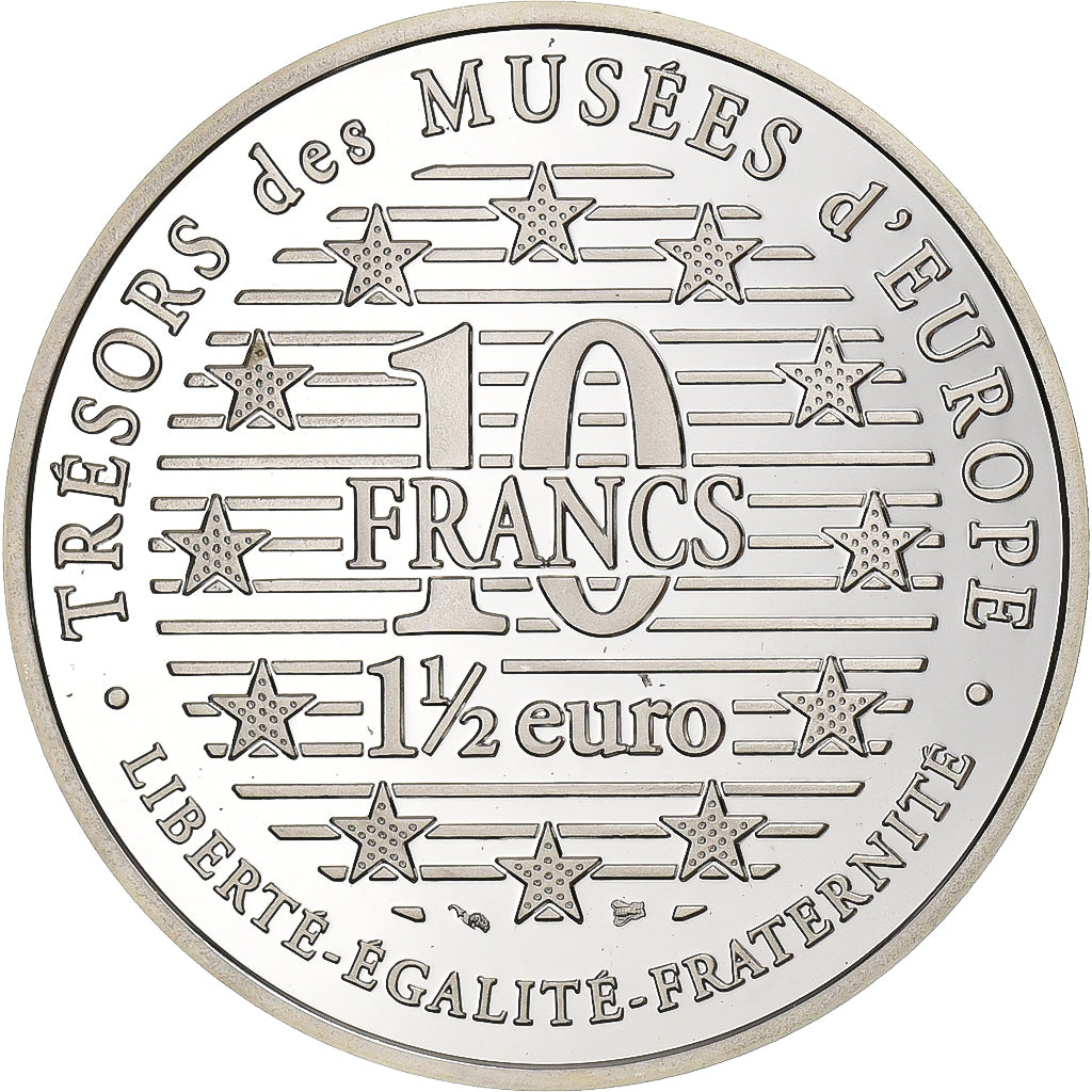 Frankreich, 10 Francs-1.5 Euro, La Maja Vestida, 1996, Paris, Silber, UNZ