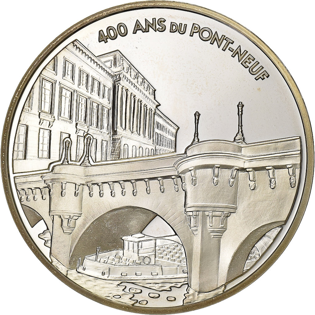 France, 1-1/2 Euro, 400 Ans du Pont-Neuf, Proof, 2007, Paris, Silver, MS(63)