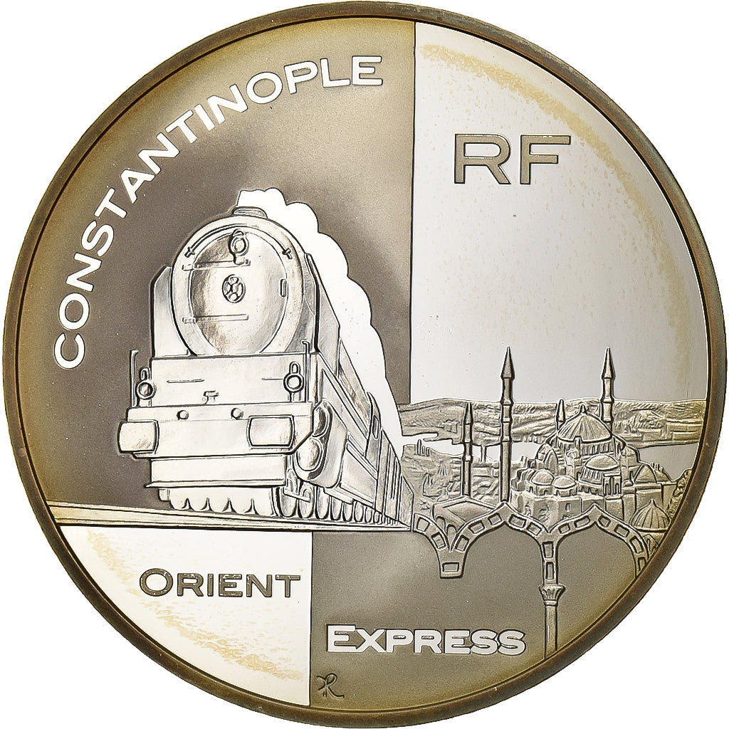 França, 1-1/2 Euro, Orient-Express, 2003, Paris, Prata, MS(63), KM:2006