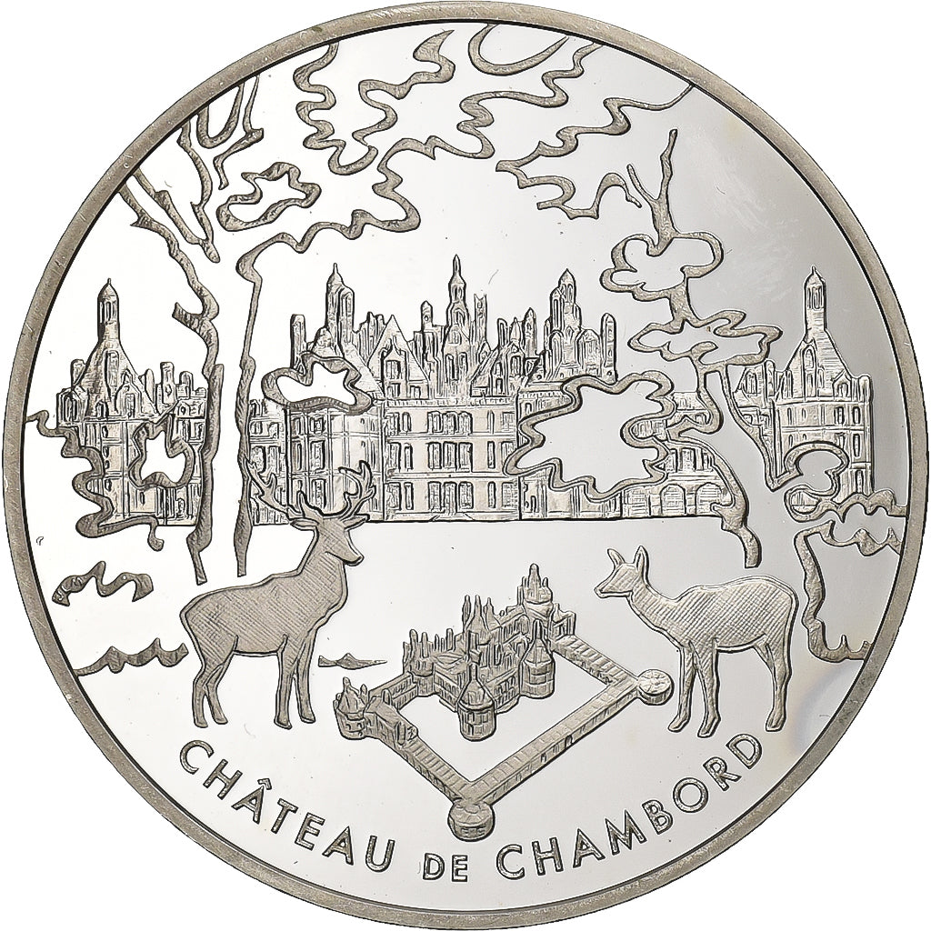 Frankreich, 1-1/2 Euro, Château de Chambord, 2003, Paris, Silber, UNZ, KM:1355