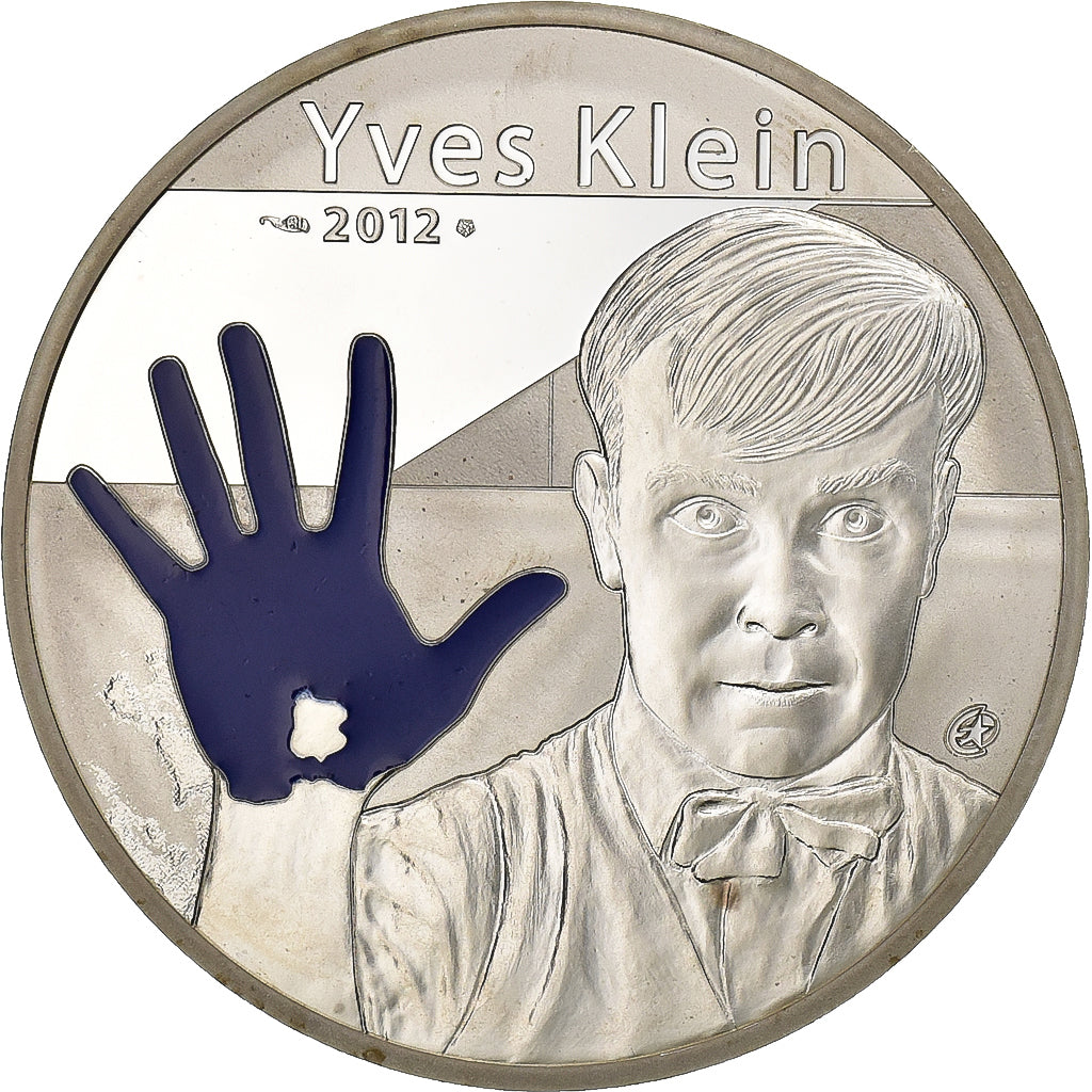 France, 10 Euro, Yves Klein, 2012, Paris, Silver, MS(63), KM:2087