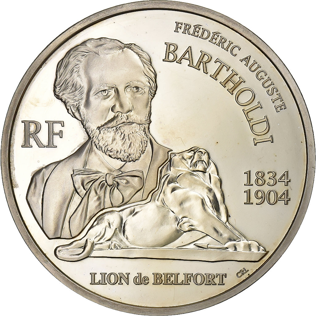 France, 1-1/2 Euro, Auguste Bartholdi, 2004, Paris, Silver, MS(63), KM:1386