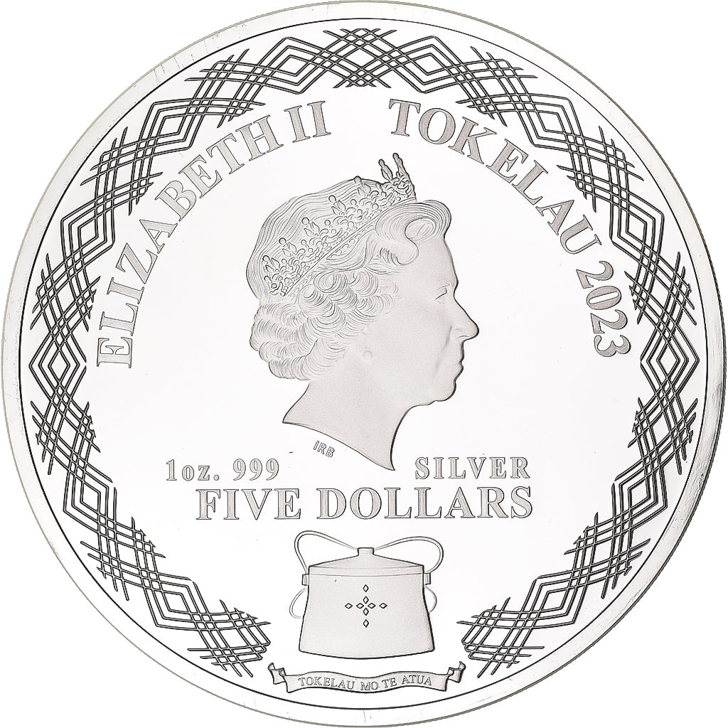 Tokelau, Elizabeth II, 5 dollars, 1 oz, Année du lapin, 2023, Pobjoy Mint, PP