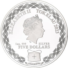 Tokelau, Elizabeth II, 5 dollars, 1 oz, Année du lapin, 2023, Pobjoy Mint, PP