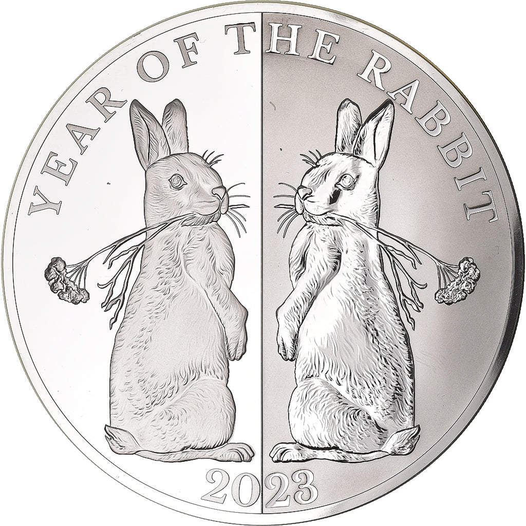 Tokelau, Elizabeth II, 5 dollars, 1 oz, Année du lapin, 2023, Pobjoy Mint, PP