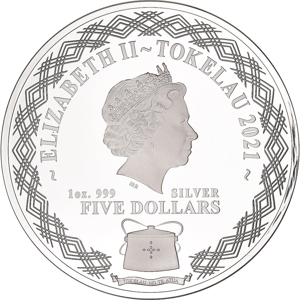 Tokelau, Elizabeth II, 5 dollars, 1 oz, année du boeuf, 2021, Pobjoy Mint, FS