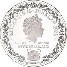 Tokelau, Élisabeth II, 5 dollars, 1 oz, année du boeuf, 2021, Pobjoy Mint, BE