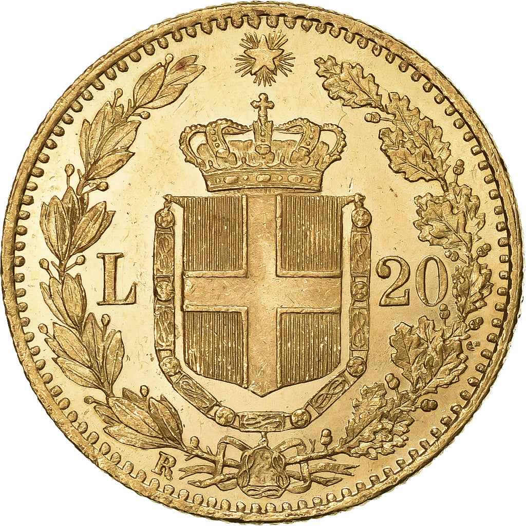 Italie, Umberto I, 20 Lire, 1882, Rome, Or, SUP, KM:21