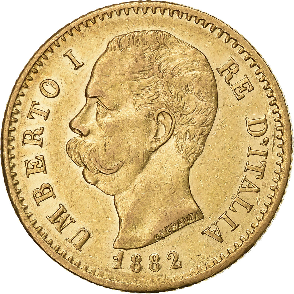 Italie, Umberto I, 20 Lire, 1882, Rome, Or, SUP, KM:21