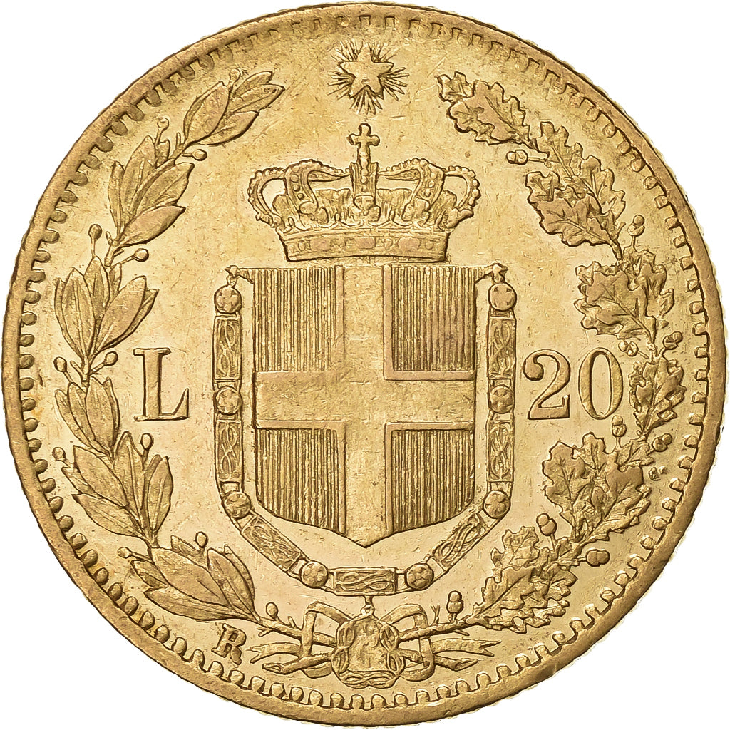 Italie, Umberto I, 20 Lire, 1882, Rome, Or, SUP, KM:21