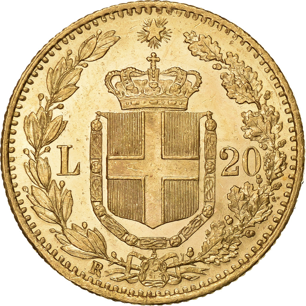 Italie, Umberto I, 20 Lire, 1882, Rome, Or, SUP, KM:21