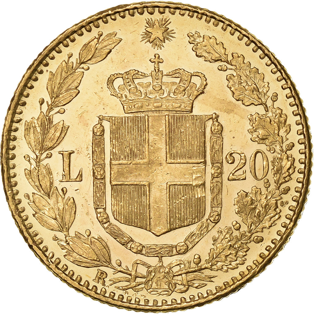 Italie, Umberto I, 20 Lire, 1882, Rome, Or, SUP, KM:21